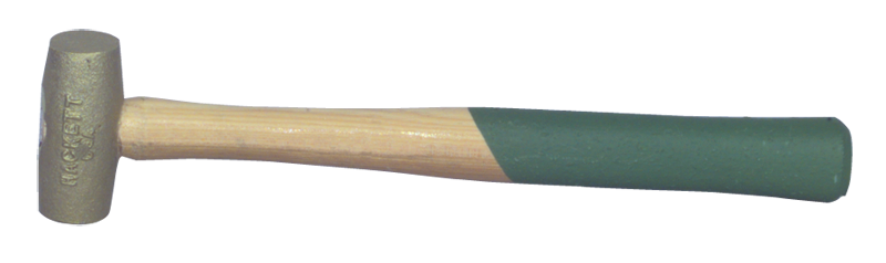 Hackett Brass Brass Hammer -- 5 lb; Hickory Handle; 1-3/4'' Head Diameter - All Tool & Supply