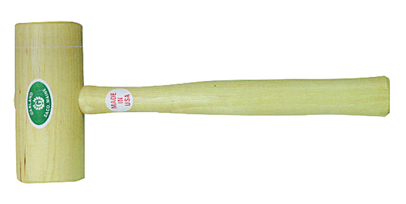 Garland Hardwood Mallet -- 27 oz; Hickory Handle; 3'' Head Diameter - All Tool & Supply