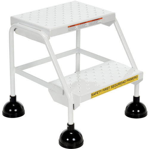 Spring Loaded Roll Ladder Perf 2 Stp Wht - Exact Industrial Supply