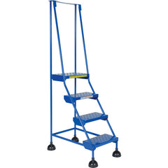 Spring Loaded Roll Ladder Perf 4 Stp Blu - Exact Industrial Supply