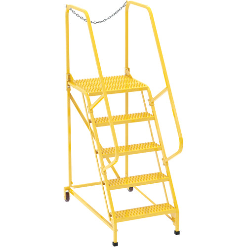 Maintenance Ladder Grip-Strut 5-Step Yellow - Exact Industrial Supply