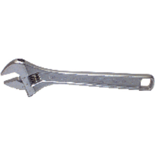 1 1/8″ Opening-8″ Overall Length - Chrome Plated Adjustable Wrench - All Tool & Supply