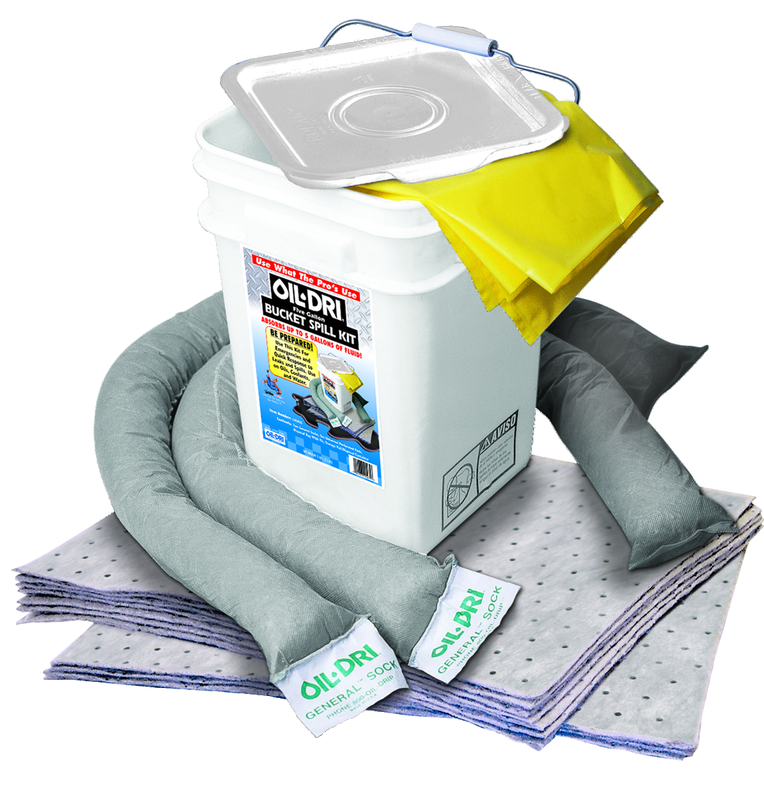 #L90435 Bucket Spill Kit--5 Gallon Bucket Contains: Socks / Perf. Pads / Disposable Bag - Absorbents - All Tool & Supply