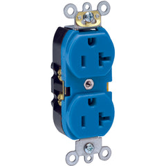 20 A; 125 Volt; NEMA 5-20R; 3W; Straight Blade Wiring Device - Blue - All Tool & Supply