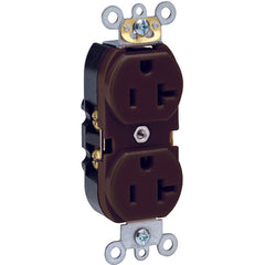 20 A; 125 Volt; NEMA 5-20R; 3W; Straight Blade Wiring Device - Brown - All Tool & Supply