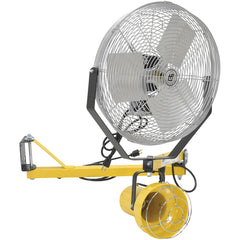 Incandescent Dbl Arm - Strut Light 40 W/18″Fan - Exact Industrial Supply