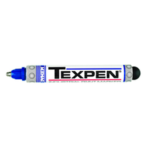 Texpen Medium Marker - Stainless Steel Ball Tip - Blue - All Tool & Supply