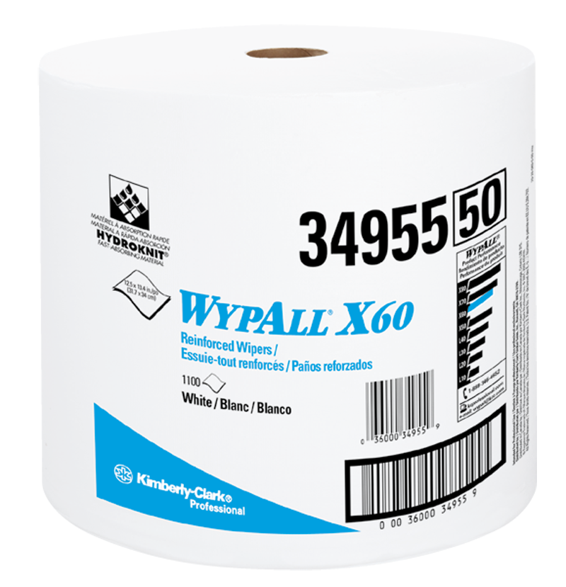 12.5 x 13.4'' - Package of 1100 - WypAll X60 Jumbo Roll - All Tool & Supply