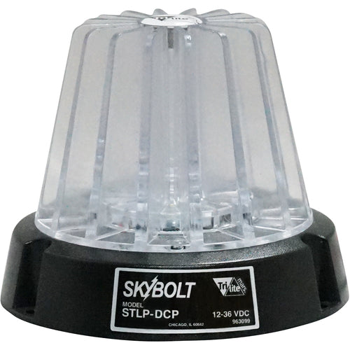 Light - Round 4″ Dome - Flashing Safety - Clear - Exact Industrial Supply