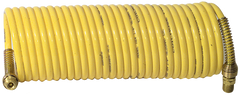 #N38-25A - 3/8 MPT x 25 Feet - Yellow Nylon - 1-Swivel x 1- Rigid Fitting(s) - Recoil Air Hose - All Tool & Supply