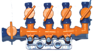 Coolant Hose System Component - 1/4 ID System - 1/4" Total Flow Control Manifold w/5 valves (Pack of 1) - All Tool & Supply