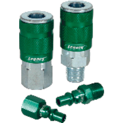 Model A71420B–1/4″ Body × 1/4″ NPT Male (1 piece) - Green ARO Coupler - All Tool & Supply