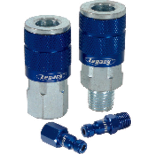 Model A72410C–1/4″ Body × 1/4″ NPT Female (1 piece) - Blue Automotive Coupler - All Tool & Supply