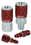 #A73458D - 1/4'' Body x 1/4 NPT (14-Pcs) - Red Industrial Coupler & Plug Kit - All Tool & Supply