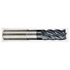 1/2" Dia. - 5/8" LOC - 6" OAL - .015 Radius 5 FL Carbide End Mill-AlCrN-X - All Tool & Supply