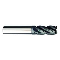 1/2 Dia. x 3 Overall Length 4-Flute .030 C/R Solid Carbide SE End Mill-Round Shank-Center Cut-AlCrN-X - All Tool & Supply