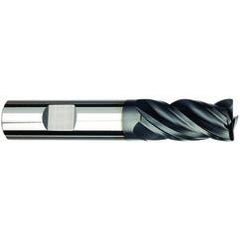 3/8 Dia. x 3 Overall Length 4-Flute Square End Solid Carbide SE End Mill-Weldon Shank-Center Cut-AlCrN-X - All Tool & Supply