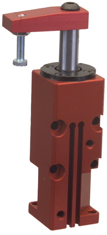 Block Style Pneumatic Swing Cylinder - #8116 .38'' Vertical Clamp Stroke - With Arm - LH Swing - All Tool & Supply