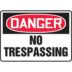 Sign, Danger No Trespassing, 7″ × 10″, Plastic - All Tool & Supply