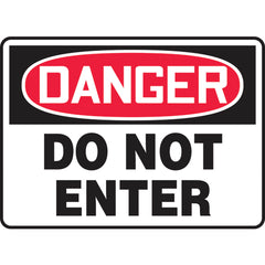 Sign, Danger Do Not Enter, 10″ × 14″, Plastic - All Tool & Supply