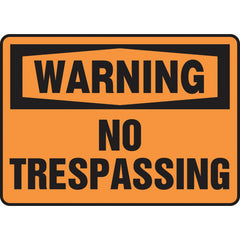 Sign, Warning No Trespassing, 10″ × 14″, Aluminum - All Tool & Supply