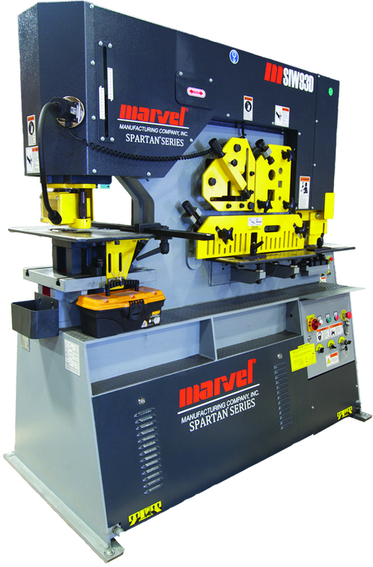 93 Ton - 14" Throat - 10HP, 440V, 3PH Motor Dual Cylinder Complete Integrated Ironworker - All Tool & Supply