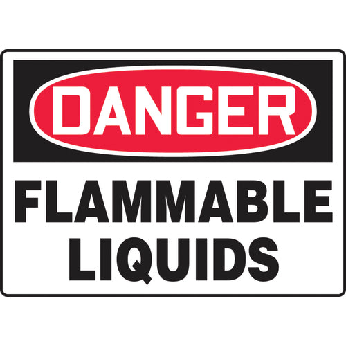 Sign, Danger Flammable Liquids, 7″ × 10″, Vinyl - All Tool & Supply