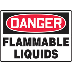 Sign, Danger Flammable Liquids, 7″ × 10″, Plastic - All Tool & Supply