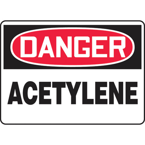 Sign, Danger Acetylene, 7″ × 10″, Plastic - All Tool & Supply