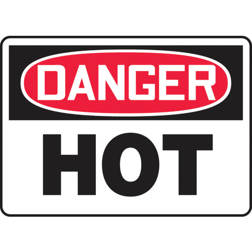 Sign, Danger Hot, 10″ × 14″, Plastic - All Tool & Supply