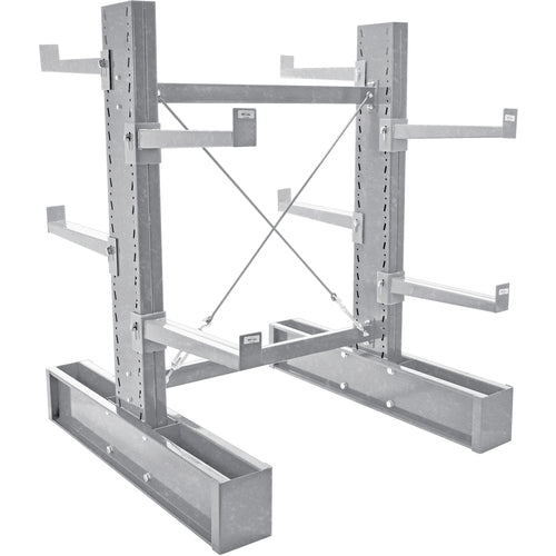 Galv Cantilever Dbl 6' Upright Md 24″Set - Exact Industrial Supply