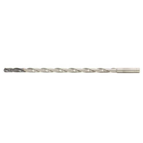 MDW4375XHV20 7/16″ Dia. × 0.472″ Shank × 10.508″ Flute Length × 12.713″ OAL, DEX, External Coolant, Cylindrical Solid Carbide Drill - Exact Industrial Supply