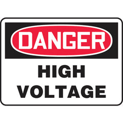 Sign, Danger High Voltage, 7″ × 10″, Plastic - All Tool & Supply