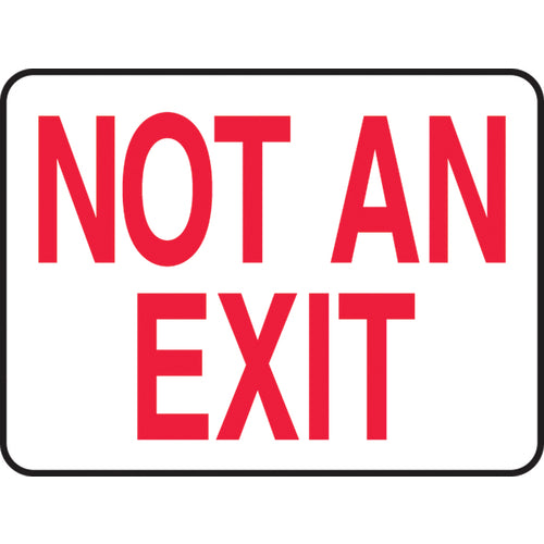 Sign, Not An Exit, 10″ × 14″, Vinyl - All Tool & Supply