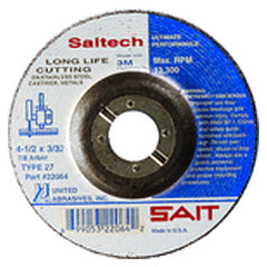 4 1/2″ × 1/4″ × 5/8″ 11 - Ceramic - Depressed Center Wheel - All Tool & Supply