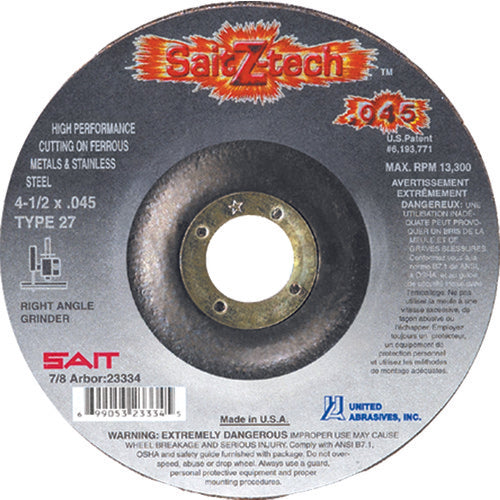 6″ × 0.045″ × 7/8″ - Aluminum Oxide - Depressed Center Wheel