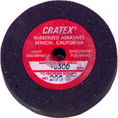 2 1/2″ × 3/8″ × 1/4″ - Resin Bonded Rubber Wheel (Extra Fine Grit) - All Tool & Supply