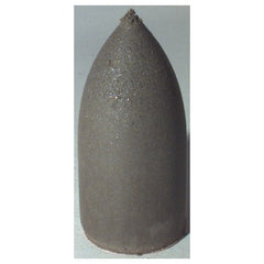 1 3/4″ × 7/8″ × 1/4″ - Bullet Resin Bonded Rubber Cone (Medium Grit) - All Tool & Supply