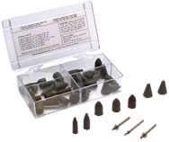 #778 Resin Bonded Rubber Kit - Point Test - Various Shapes - Equal Assortment Grit - All Tool & Supply