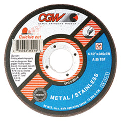 7″ × 0.045″ × 7/8″ - A36T-BF - Aluminum Oxide Reinforced Cut-Off Wheel - All Tool & Supply