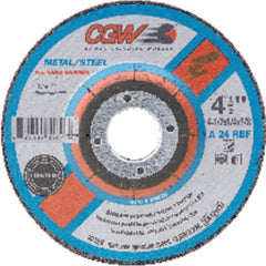 9″ × 1/4″ × 7/8″ - Aluminum Oxide A24R - Depressed Center Wheel