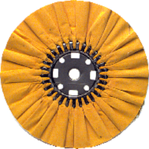 10″ × 3/4″ (3″ × 4″ Flange) - Cotton Untreated - General Purpose Use Ventilated Bias Buffing Wheel - All Tool & Supply