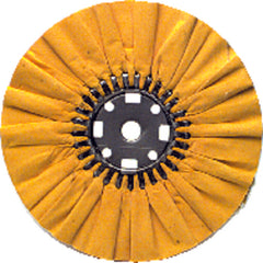 10″ × 3/4″ (3″ × 4″ Flange) - Cotton Untreated - General Purpose Use Ventilated Bias Buffing Wheel - All Tool & Supply