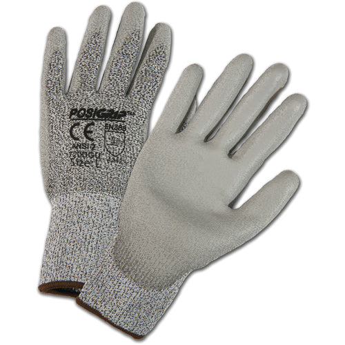 HPPE High Performance Yarn Shell, Gray Polyurethane Palm Cut Resistant Gloves Medium - All Tool & Supply