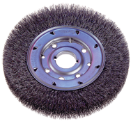 7" Diameter - 2" Arbor Hole - Crimped Steel Wire Straight Wheel - All Tool & Supply