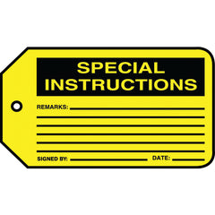 Production Control Tag, Special Instructions, 25/Pk, Cardstock - All Tool & Supply