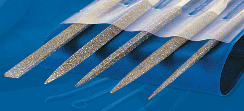 2-3/4'' Diamond Length - 5-1/2'' OAL (Various) - Coarse Grit - 5 pc. Set Diamond Needle File - All Tool & Supply