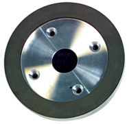 6 x 3/4 x 1-1/4'' - 1/16'' Abrasive Depth - 220 Grit - 3/4 Rim Plate Type 6A2C Mounted Diamond Wheel - All Tool & Supply