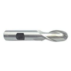 7/8'' Dia. - 4-1/4'' OAL - Uncoated HSS - Ball End SE EM - 2 FL - All Tool & Supply