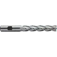 1/2 Dia. x 5 Overall Length 4-Flute Square End High Speed Steel SE End Mill-Round Shank-Center Cutting-Uncoated - All Tool & Supply